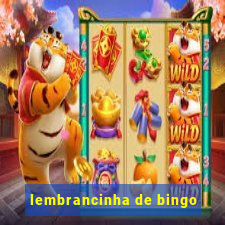 lembrancinha de bingo